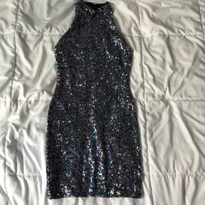 Multicolored sequin dress!